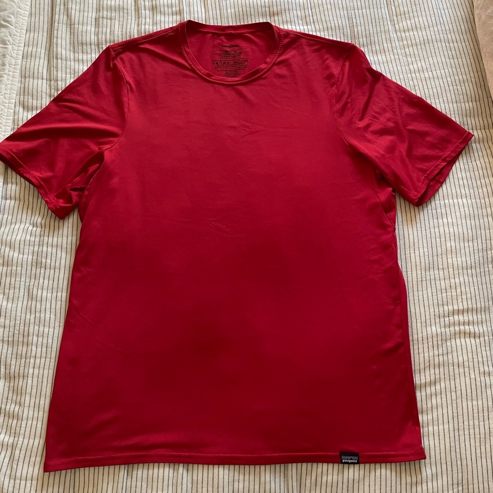 Patagonia Red Short Sleeve Tee Classic Crew Neck